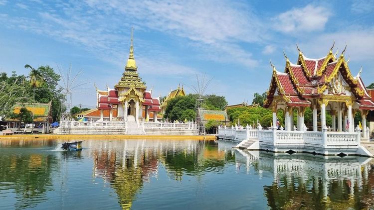 Photo,Of,The,Ancient,Wat,Lai,Temple,,More,Than,800