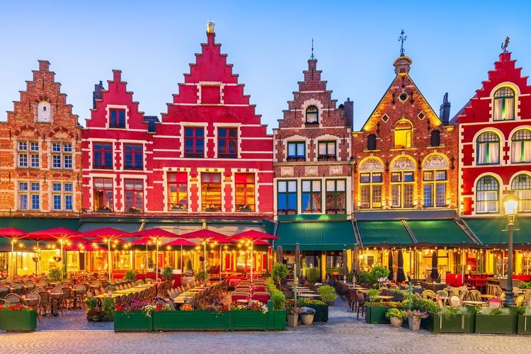 Bruges illuminée nuit