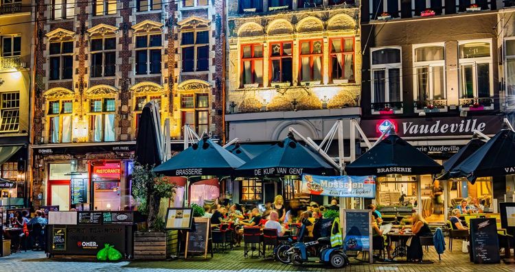 Overpoortstraat Gand nuit
