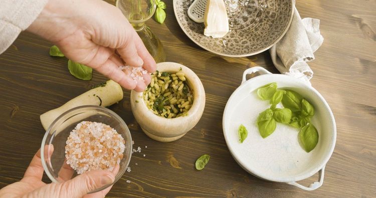pesto mortier marbre