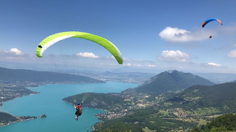 Paragliding,In,Doussard,,Annecy,,France