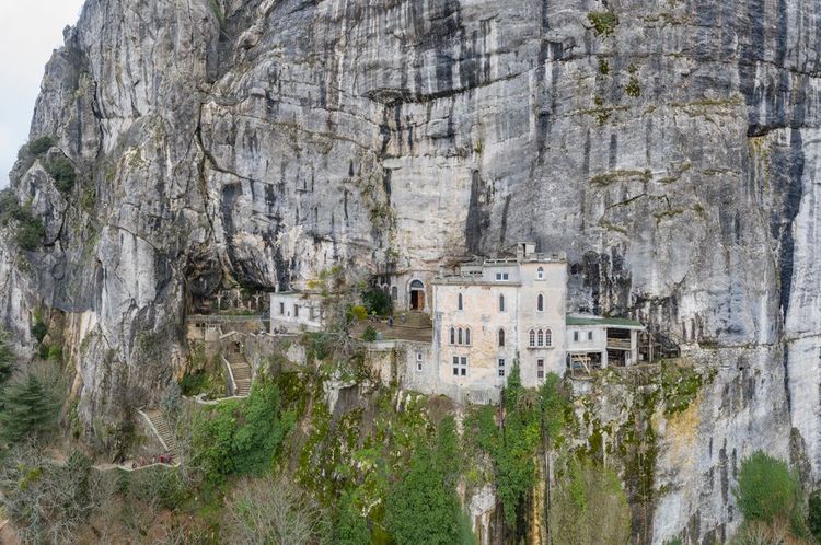 Aerial,View,Of,The,Grotto,Of,Maria,Magdalena,In,France,