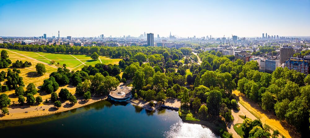 Vue aerienne de Hyde Park Londres