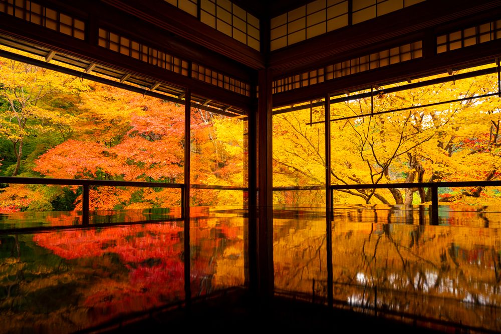 The,World,Famous,Glass,Table,At,Rurikoin,In,Kyoto,Japan