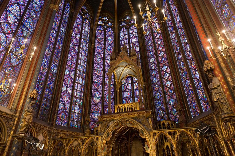 October,1,,2017.,Europe,,Paris,,Interior.,Sainte chapelle.,Gothic,Style,,Royal