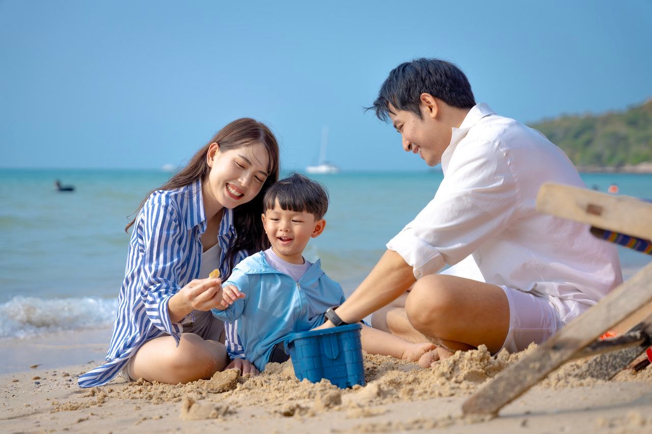 plage famille enfants