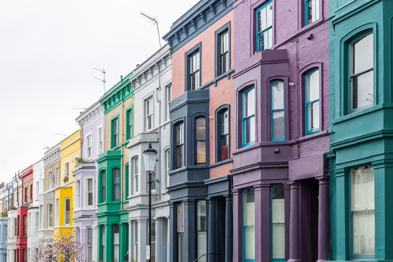 Notting Hill maisons colorées