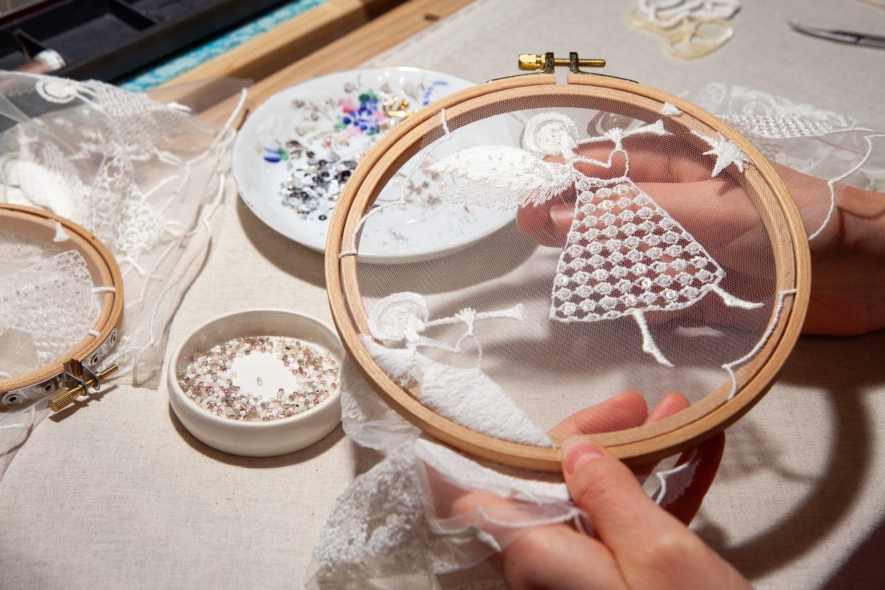 broderie point de Lunéville
