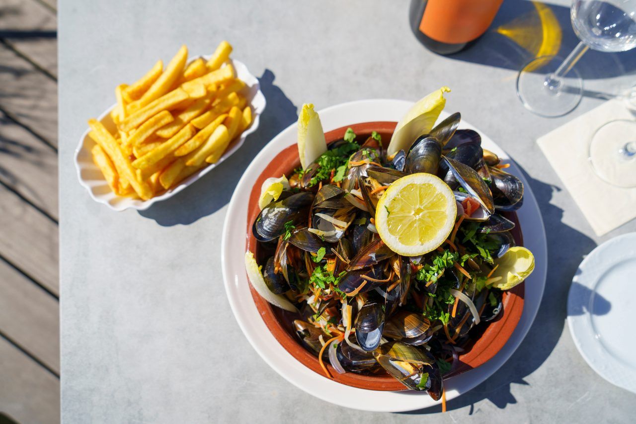 moules frites terrasse