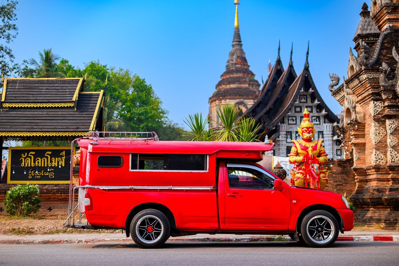 Songthaew rouge Chiang Mai