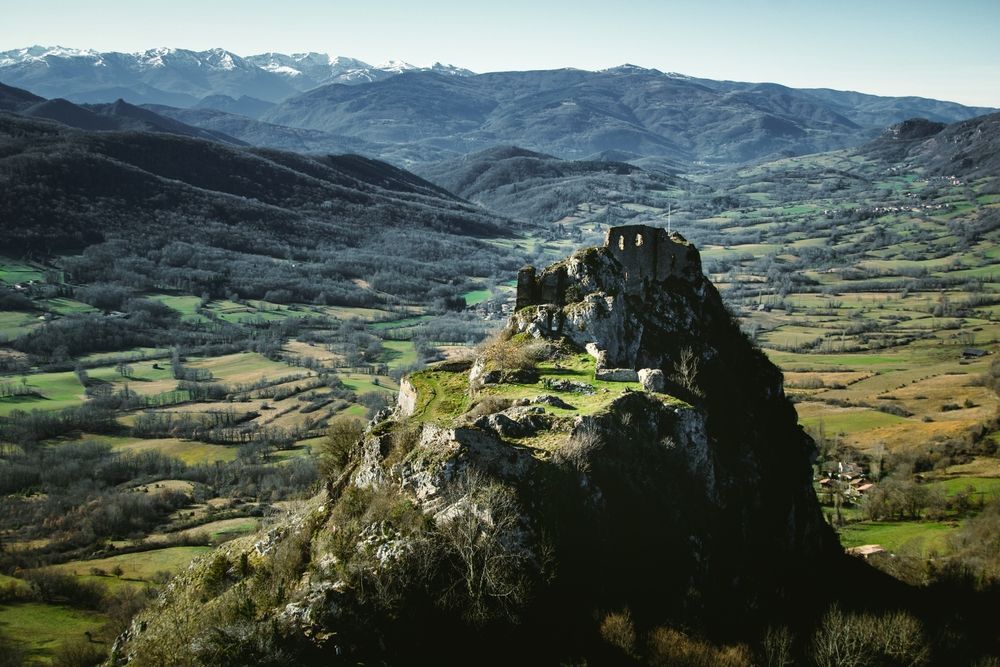 Landscape,Of,Ruins,Of,The,Cathar,Castle,,The,Chateau,De