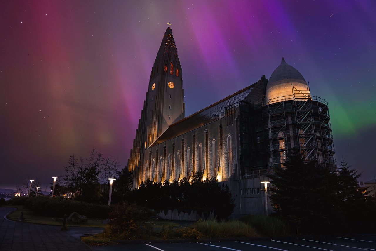 Reykjavik aurores boréales
