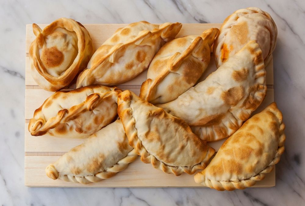 Typical,Argentine,Fried,Empanadas,On,Wood