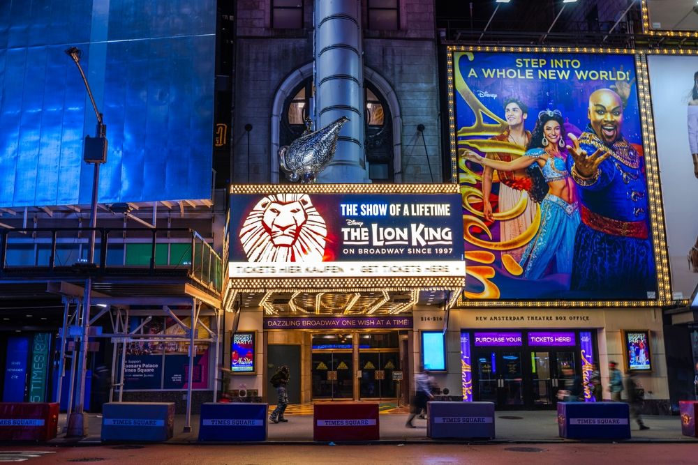 Broadway,Theatre,At,Night,In,Manhattan,Featuring,The,Musical,'the