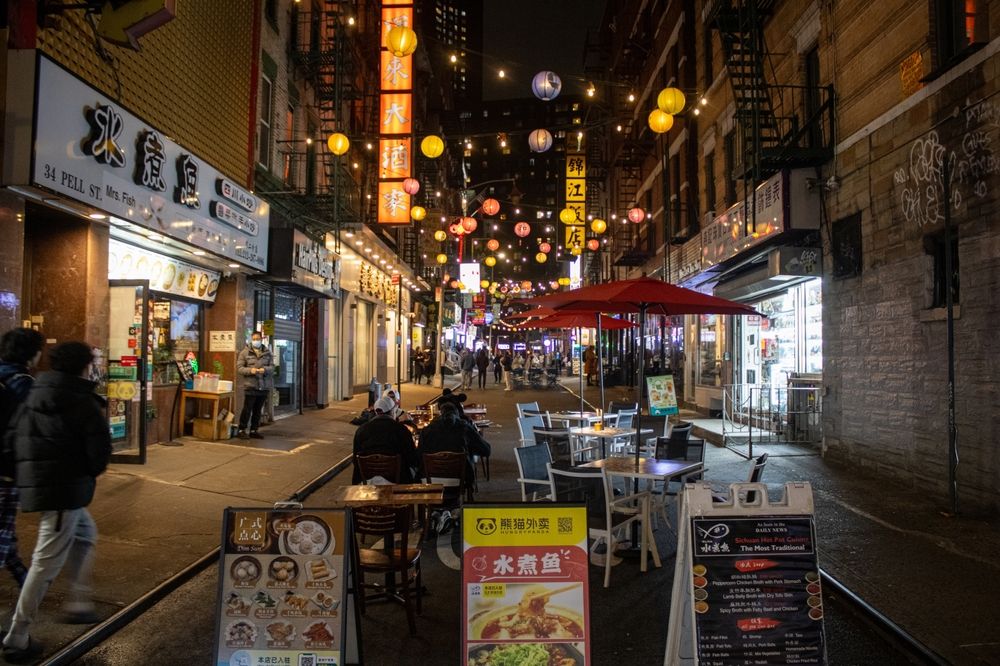 Chinatown,At,Night,With,People,Walking,And,Restaurants.,Dec,24
