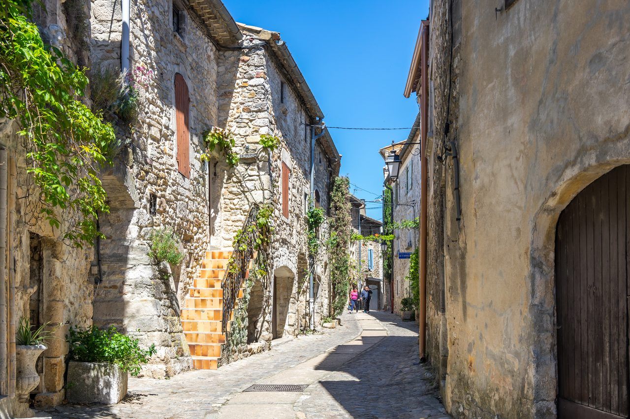 Ruelles pavées Aiguèze