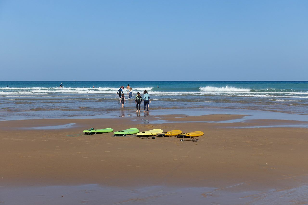 Biarritz plage famille