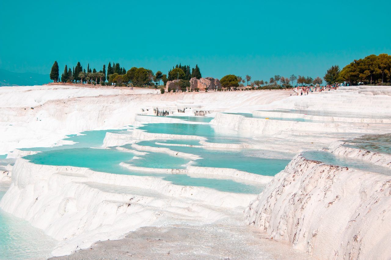 Pamukkale bassins travertin
