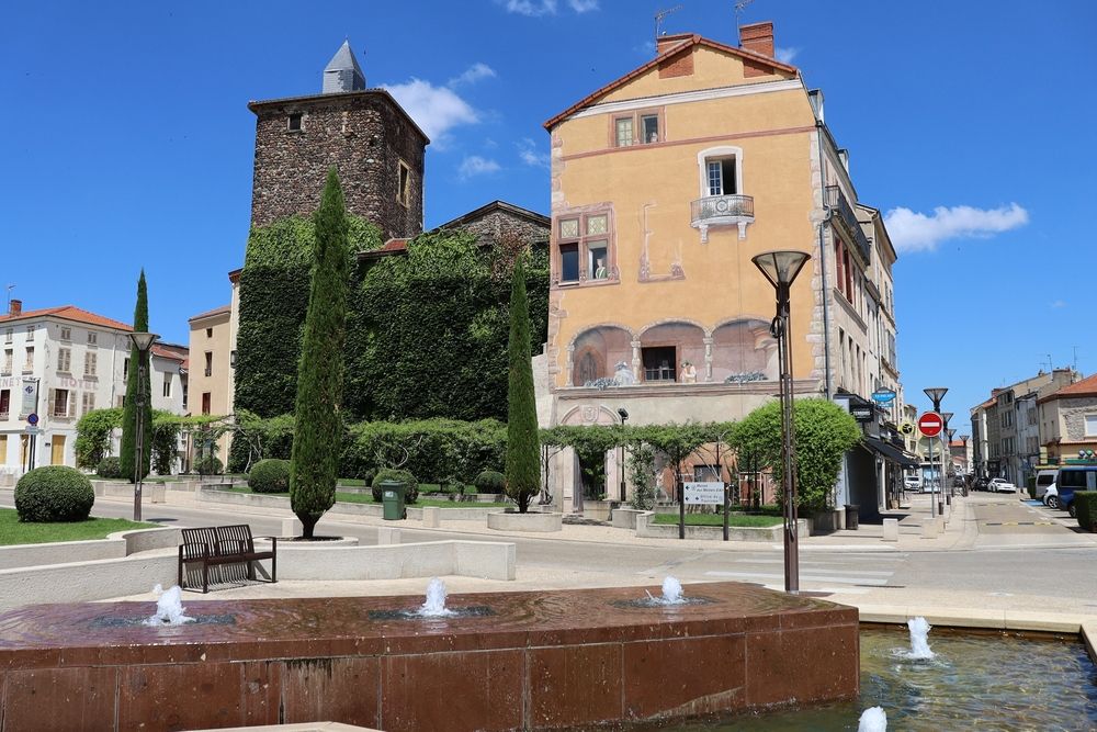 Roanne,,France, ,07,10,2022,:,Georges,Clemenceau,Square,
