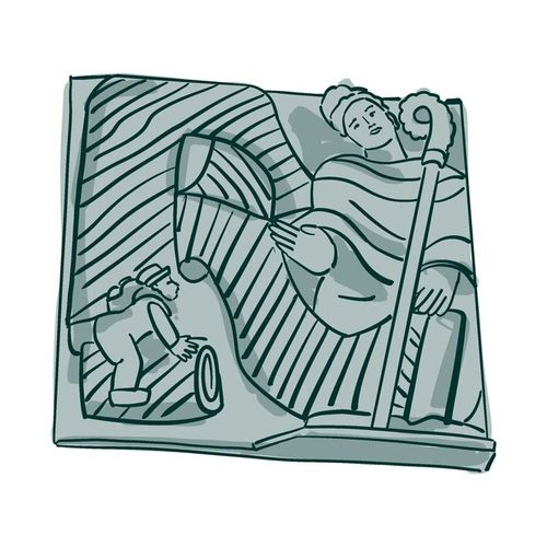Saint Remi and the Roll of Fabric 