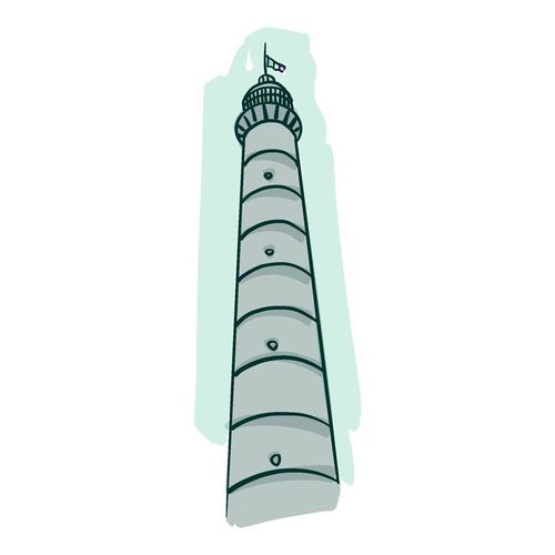 La Tour de la Découverte et les moulins
