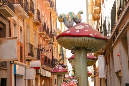 Calle San Francisco- Rue des champignons