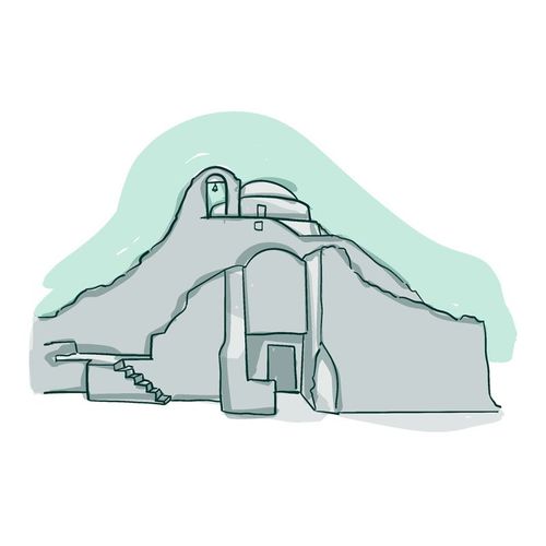 Panagía Paraportianí et Château de Kastro