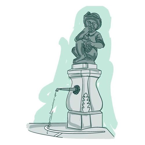 Andreasplatz et la Fontaine du Singe