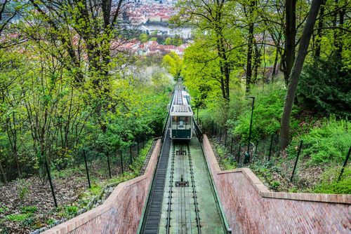 Le funiculaire de la colline Petřín