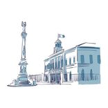 Columna de la Victoria y Ayuntamiento