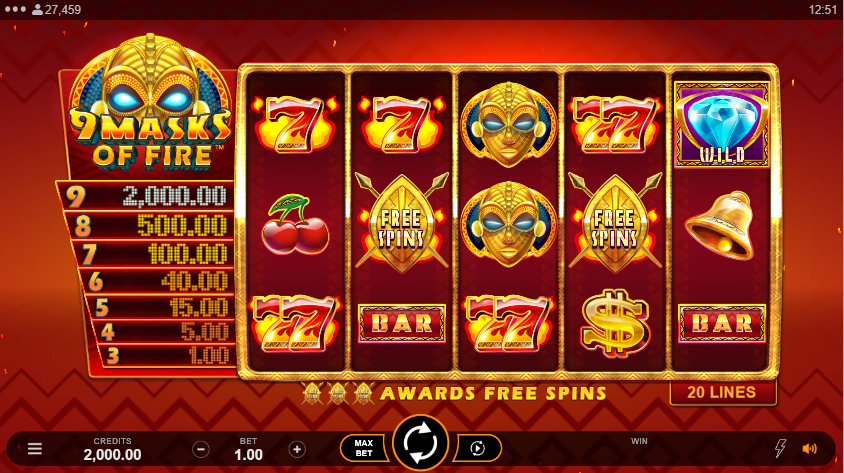 9 Masks of Fire