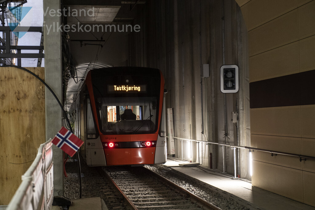 Testkøyring av  Bybanen linje 2