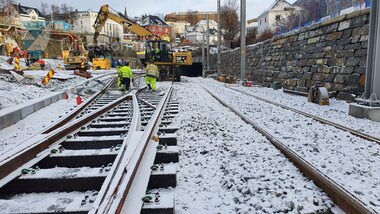 Sporlegging på Bybanen
