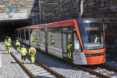 Testkøyring av  Bybanen linje 2