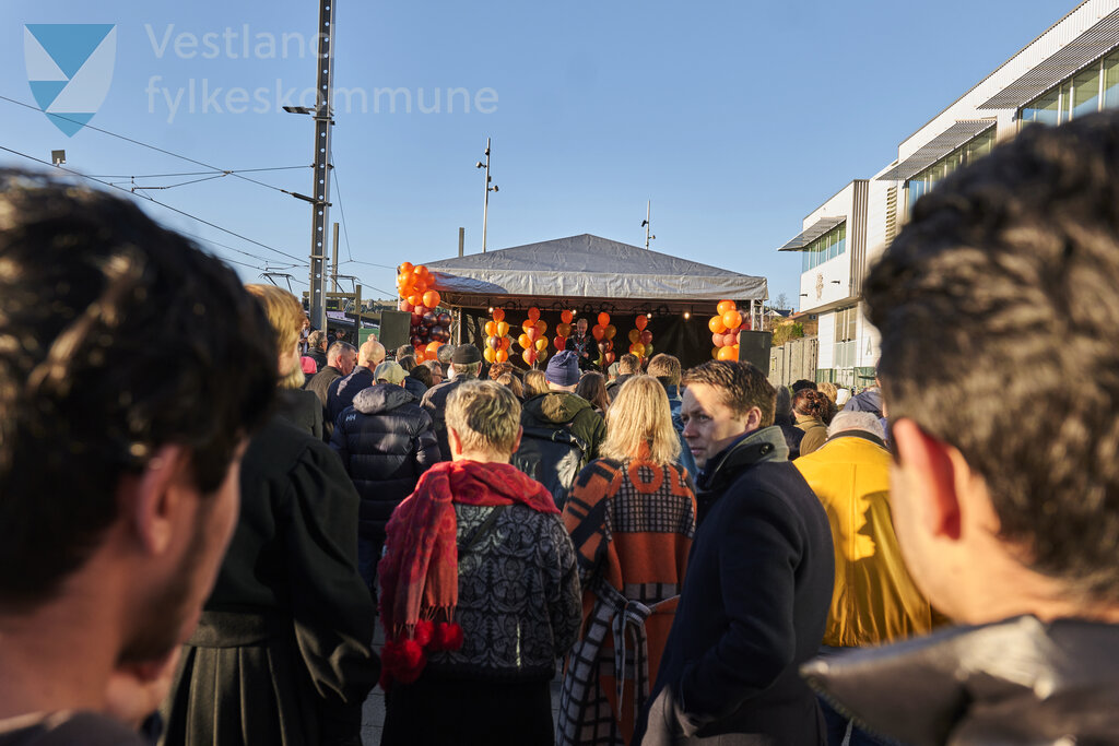 Biletet er frå markeringa av ferdig bybanelinje 2 til Fyllingsdalen 18. november 2022