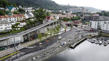 Bybanetrase langs Store lungegårsvann