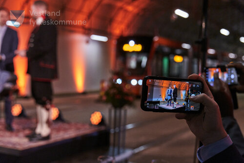 Biletet er frå markeringa av ferdig bybanelinje 2 til Fyllingsdalen 18. november 2022