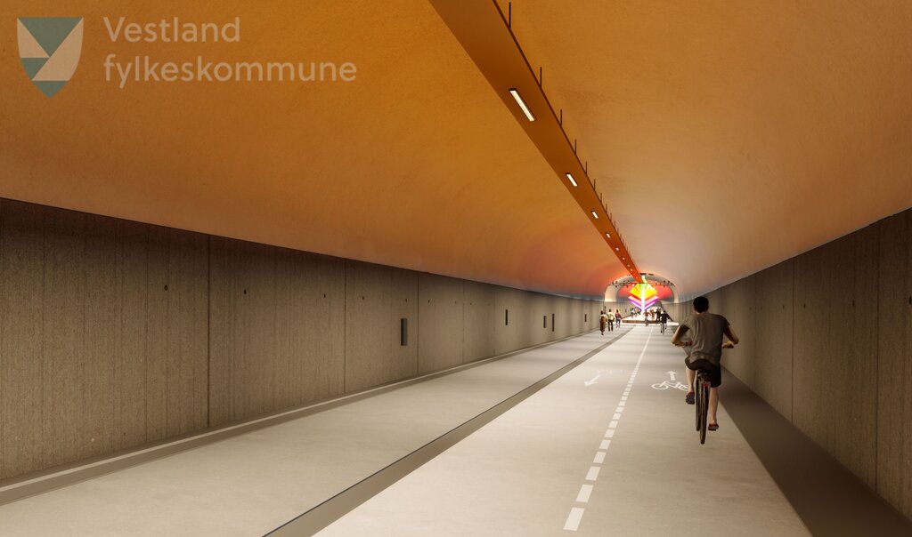 Sykkeltunnelen gjennom Løvstakken