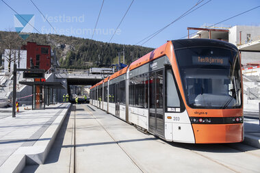 Testkøyring av Bybanen linje 2