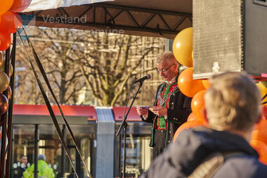 Biletet er frå markeringa av ferdig bybanelinje 2 til Fyllingsdalen 18. november 2022