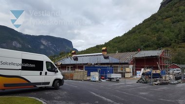 Solcellepanel på Sogn jord- og hagebruksskule