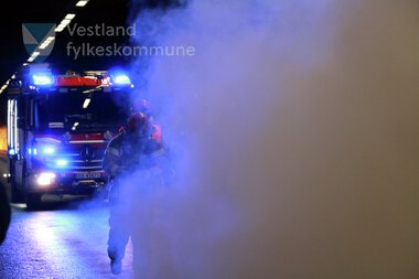 Beredskapsøving i tunnel