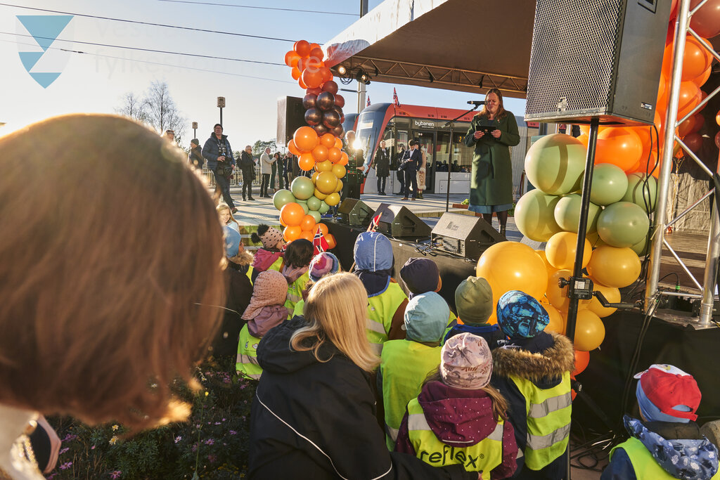 Biletet er frå markeringa av ferdig bybanelinje 2 til Fyllingsdalen 18. november 2022