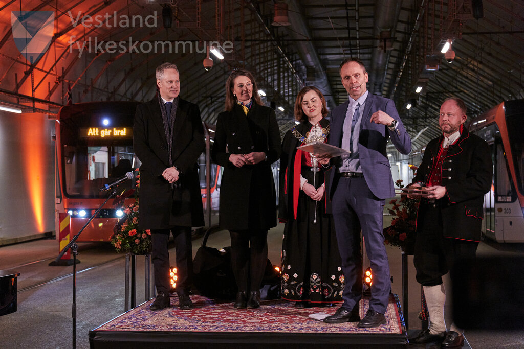 Biletet er frå markeringa av ferdig bybanelinje 2 til Fyllingsdalen 18. november 2022