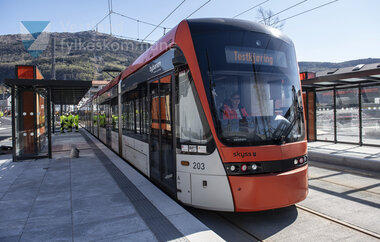 Testkøyring av  Bybanen linje 2
