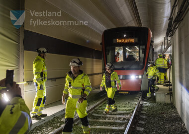 Testkøyring av Bybanen linje 2