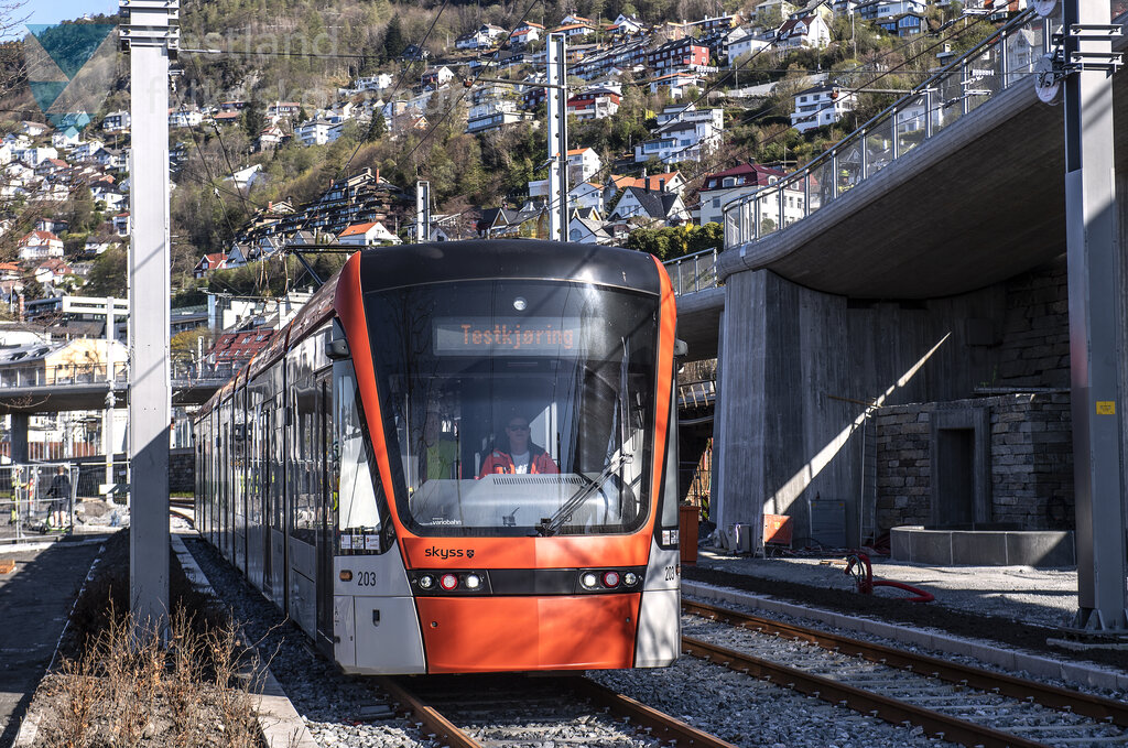 Testkøyring av  Bybanen linje 2