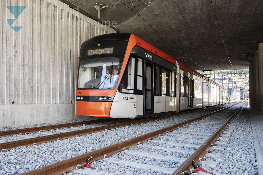 Testkøyring av  Bybanen linje 2