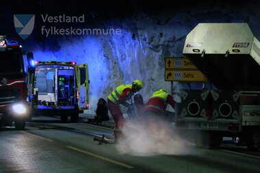 Beredskapsøving i tunnel