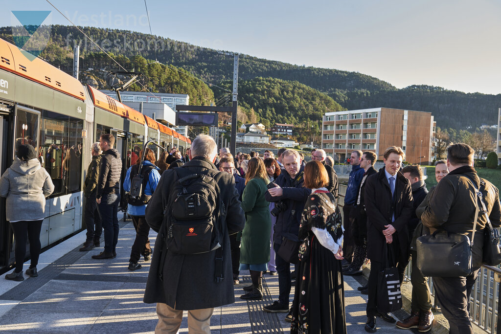 Biletet er frå markeringa av ferdig bybanelinje 2 til Fyllingsdalen 18. november 2022
